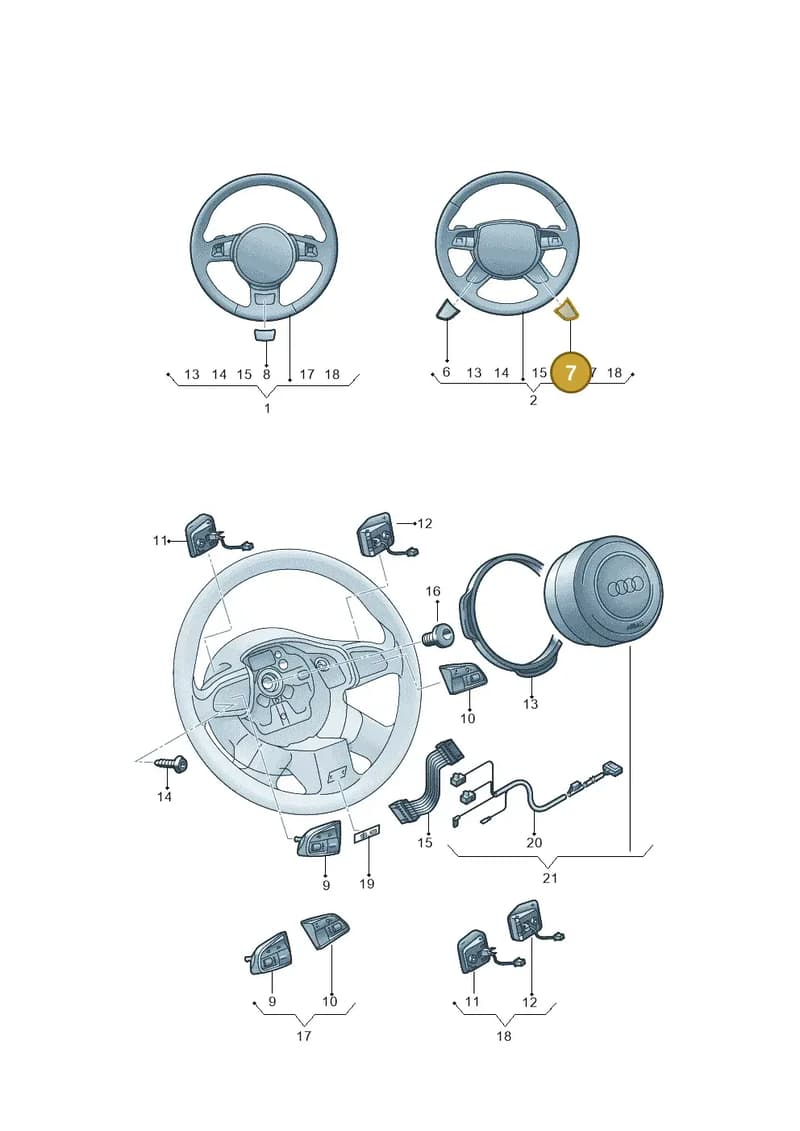 4H0419673CINZ — Audi A8 (2013-2018) diagram 771419000, position 7
