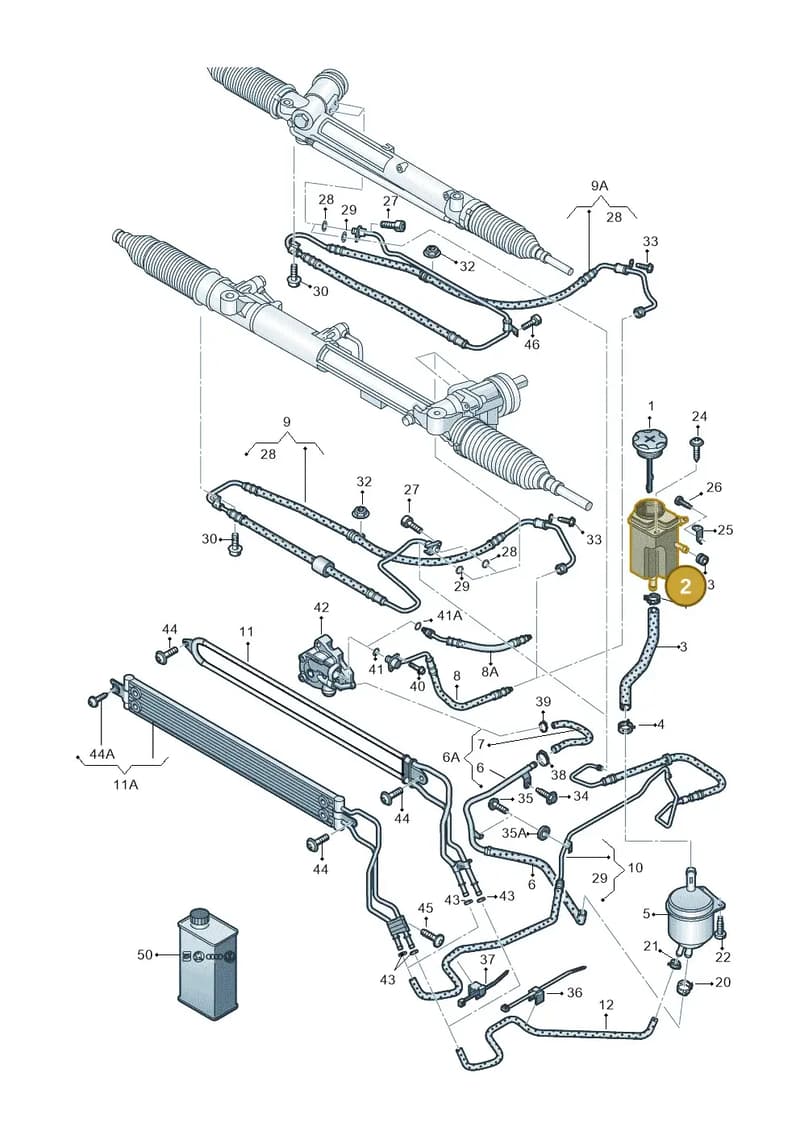 4H0422373B — Audi A8 (2013-2018) diagram 696422700, position 2