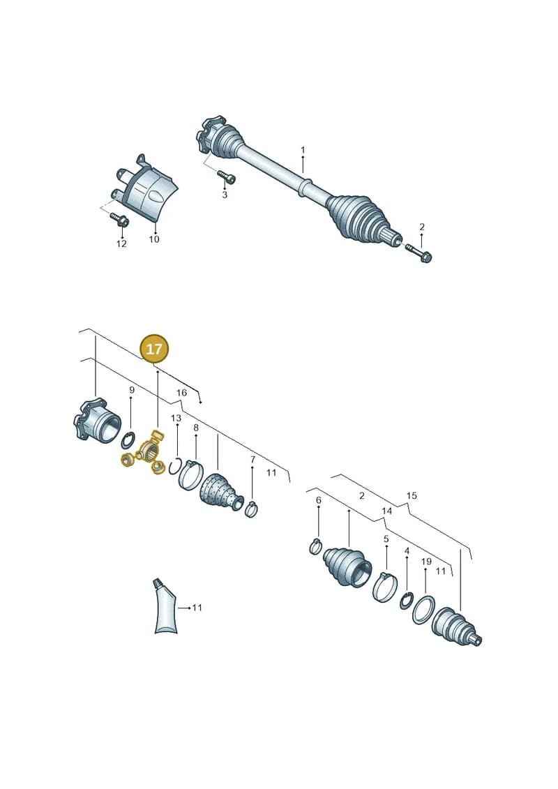 4H0498103 — Audi A8 (2013-2018) diagram 696407600, position 17