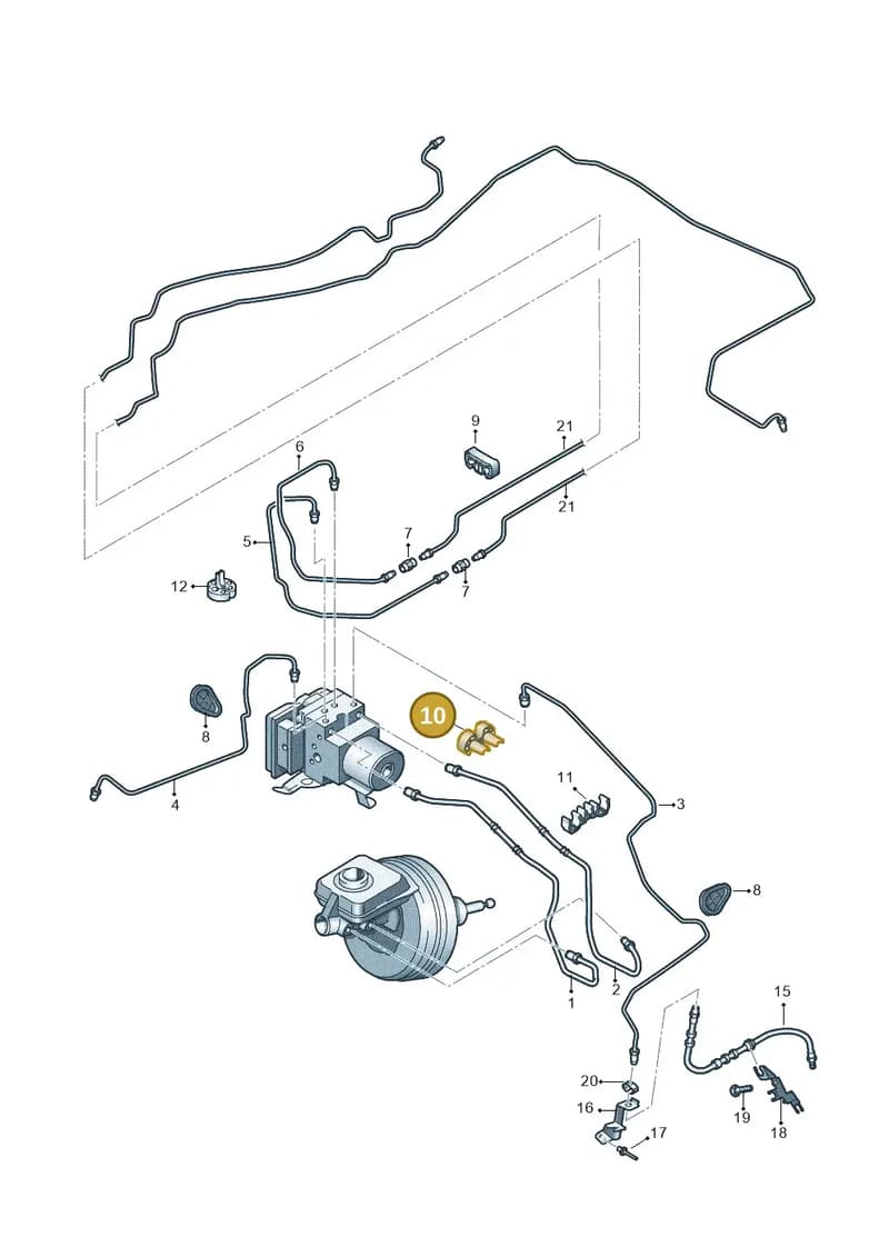 4H0611853 — Audi A8 (2013-2018) diagram 696611200, position 10
