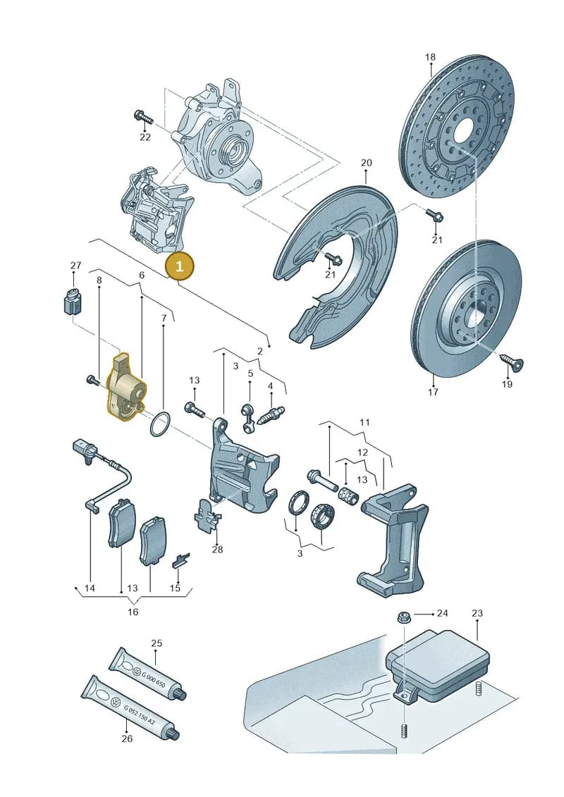 4H0615404 — Audi A8 (2013-2018) diagram 771615650, position 1