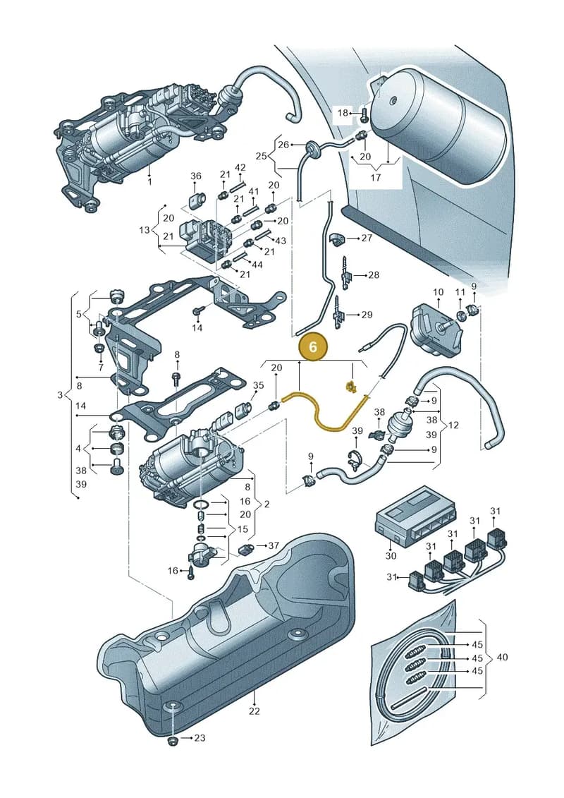 4H0698306 — Audi A8 (2013-2018) diagram 696616300, position 6