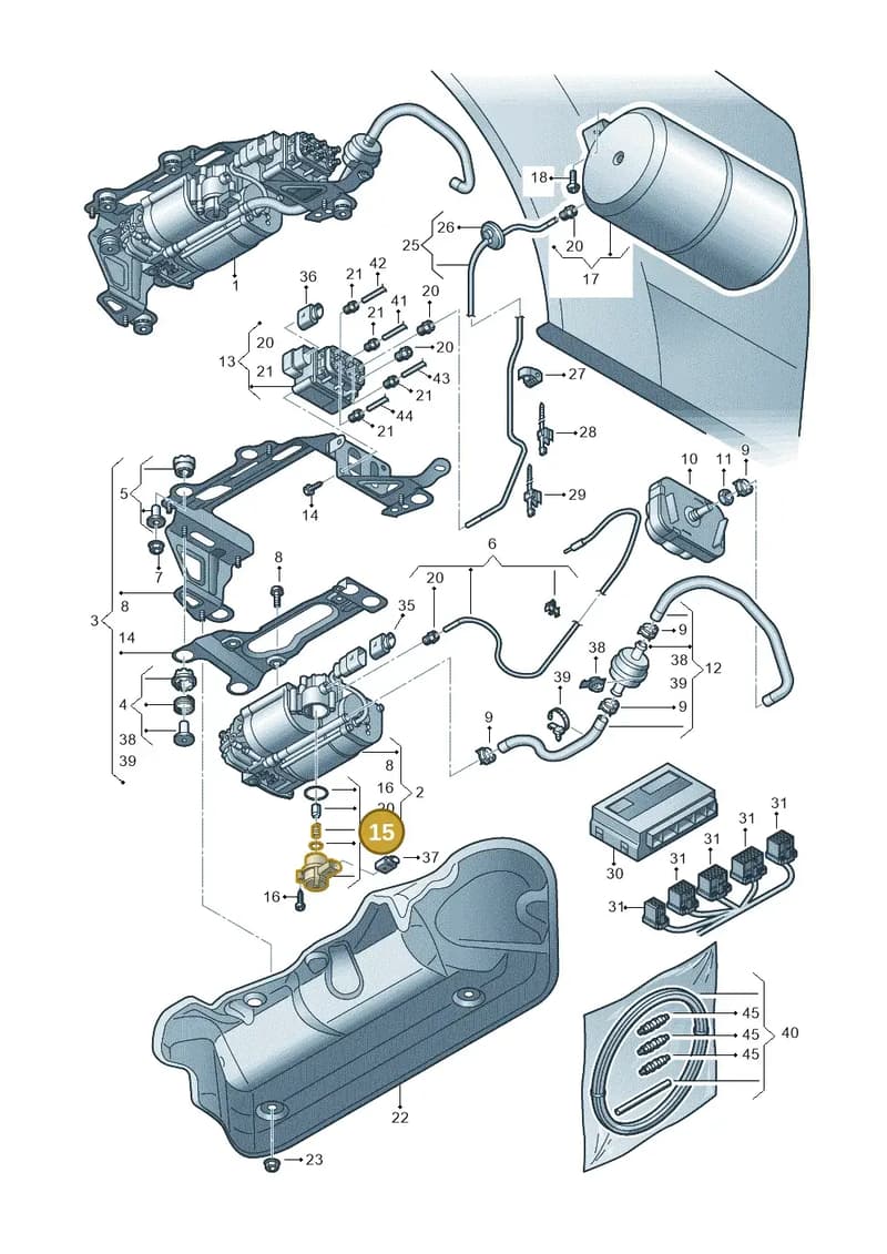 4H0698311A — Audi A8 (2013-2018) diagram 696616300, position 15