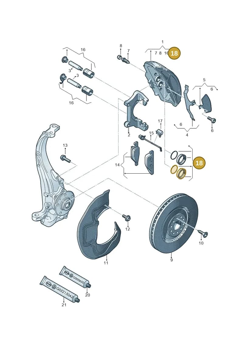 4H0698471 — Audi A7 Sportback (2014-2018) diagram 696615500, position 18