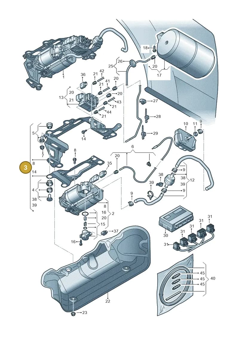 4H0698999 — Audi A8 (2013-2018) diagram 696616300, position 3