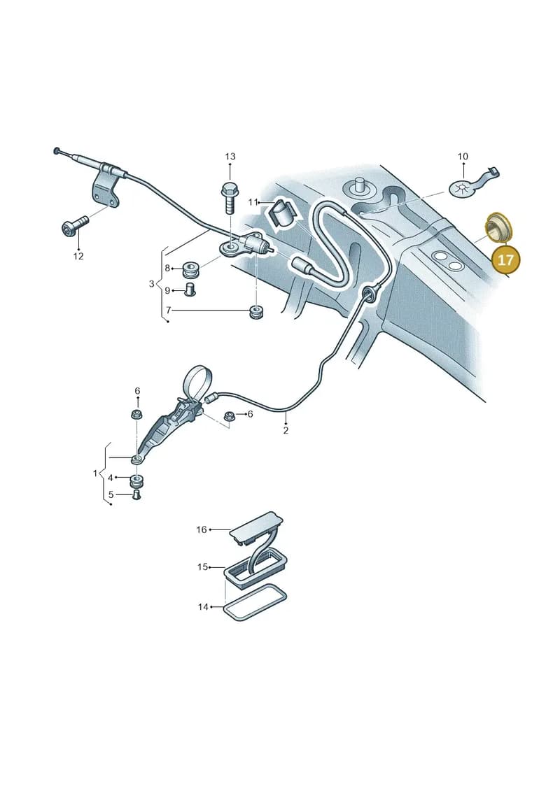 4H0713167B — Audi A8 (2013-2018) diagram 696713500, position 17