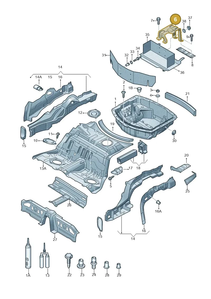 4H0802417B — Audi A8 (2013-2018) diagram 696803250, position 6