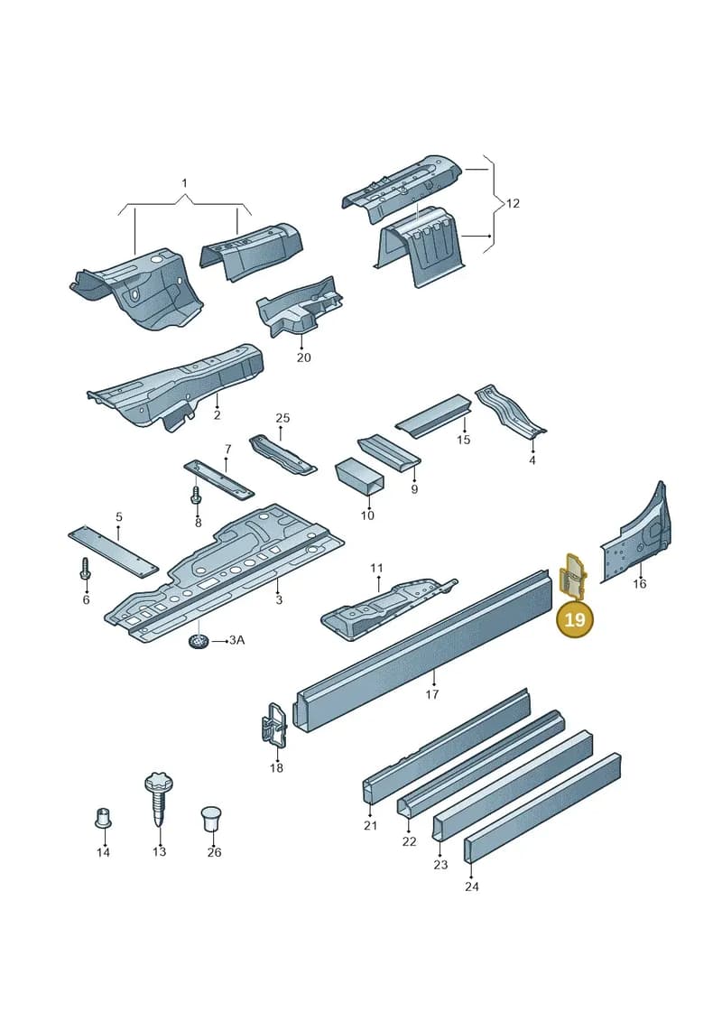 4H0803787B — Audi A8 (2013-2018) diagram 696803150, position 19