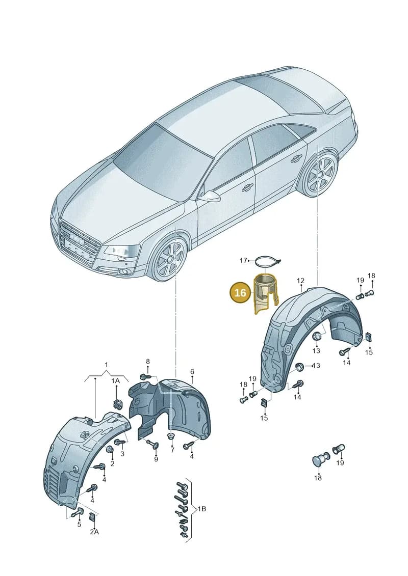 4H0804982A — Audi A8 (2013-2018) diagram 696821500, position 16