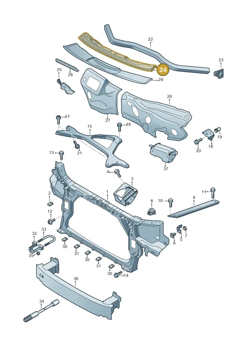 4H0805341E — Audi A8 (2013-2018) diagram 696805000, position 24
