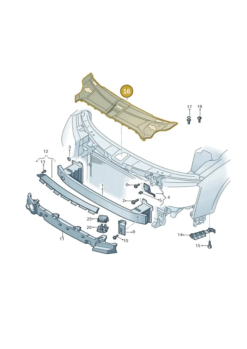 4H0807081E — Audi A8 (2013-2018) diagram 771807000, position 16