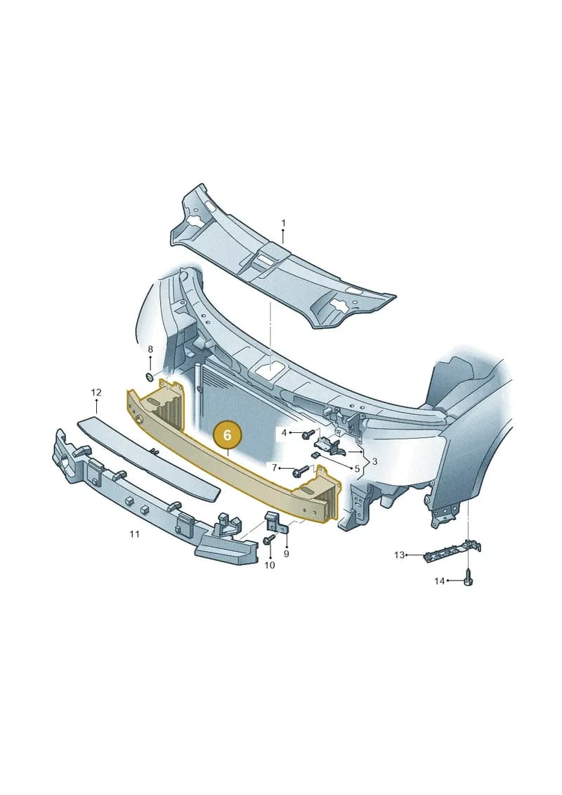 4H0807109C — Audi A8L qu. 3.0 TDI (2009-2014) diagram 696807000, position 6