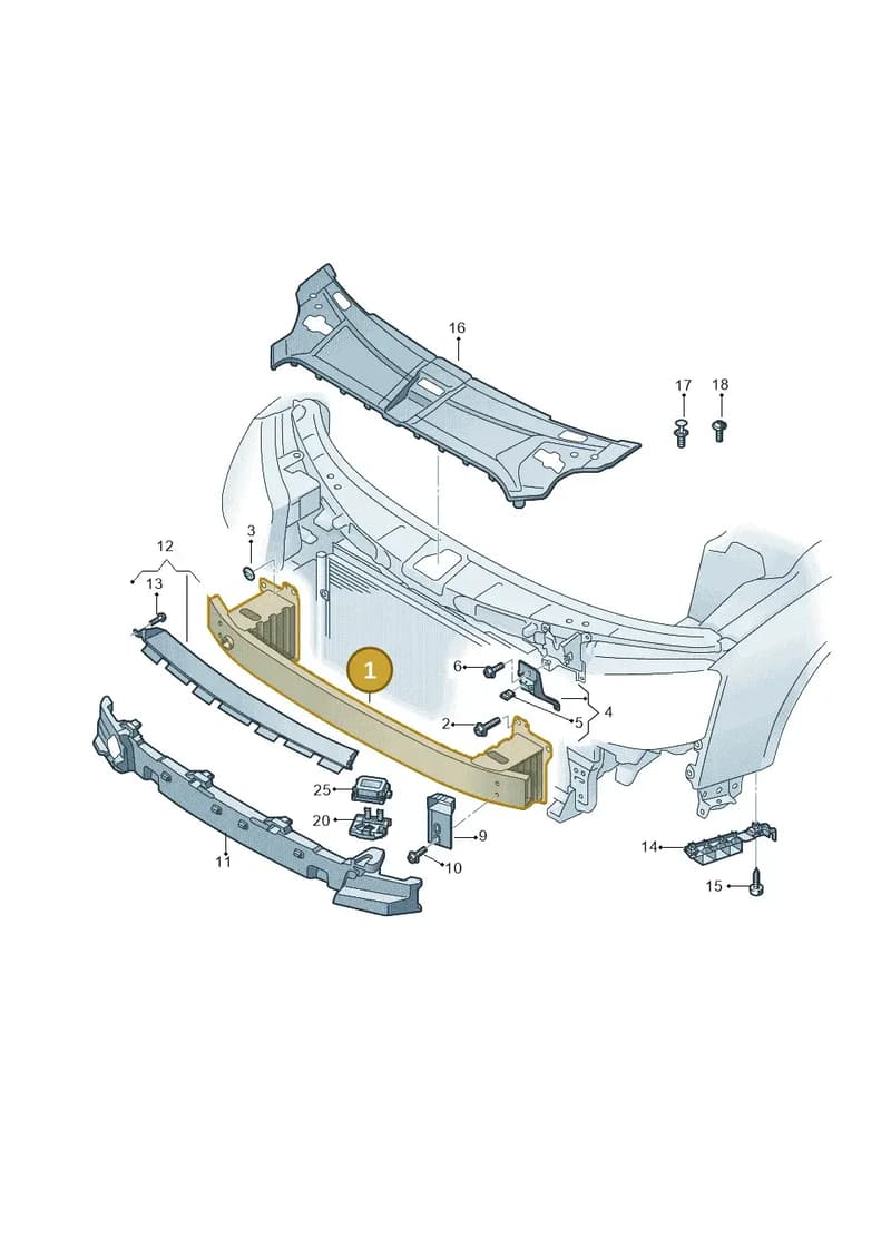 4H0807109C — Audi A8 (2013-2018) diagram 771807000, position 1