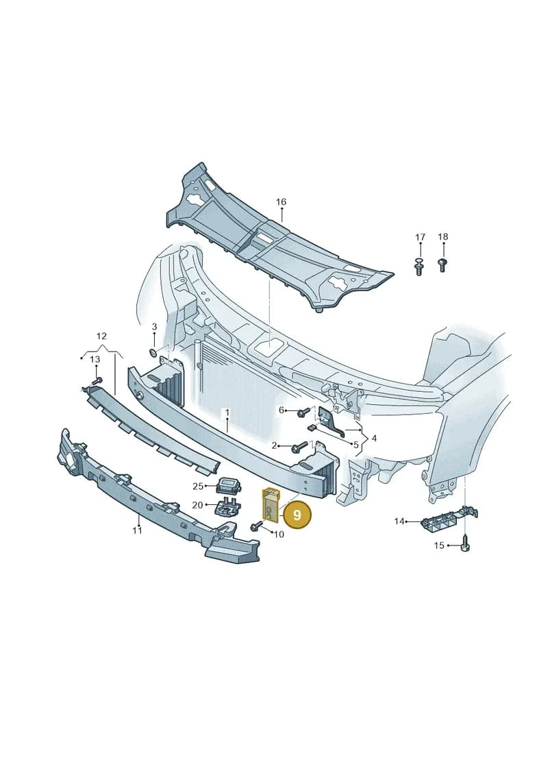 4H0807136E — Audi A8 (2013-2018) diagram 771807000, position 9