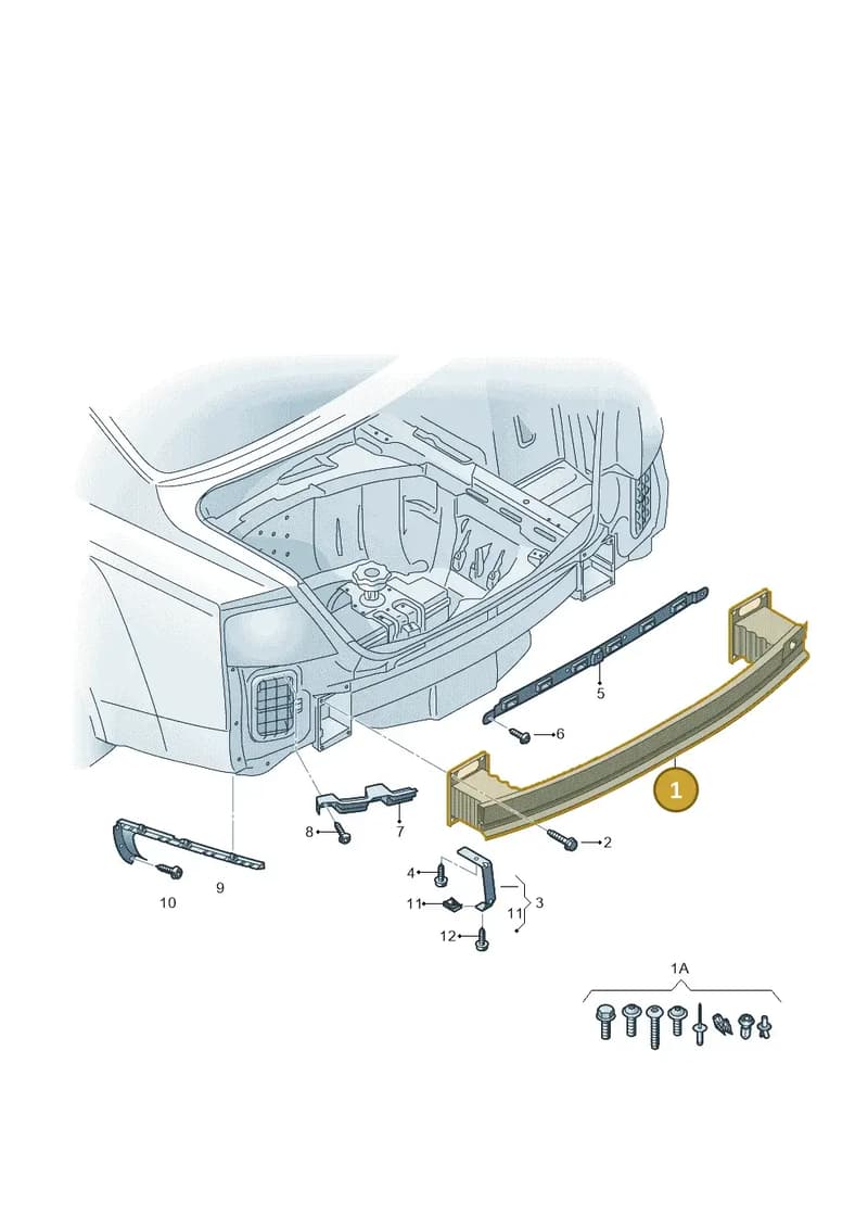 4H0807309C — Audi A8 (2013-2018) diagram 696807500, position 1