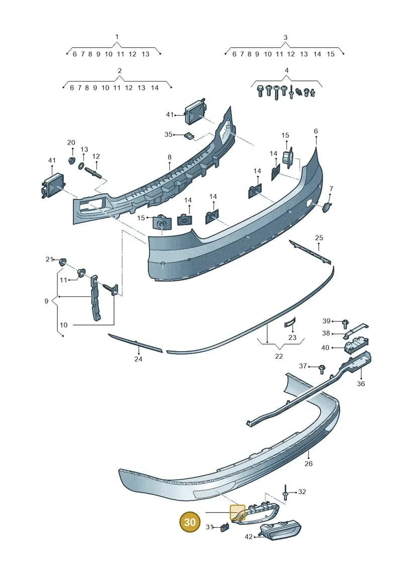 4H0807363B — Audi A8 (2013-2018) diagram 771807600, position 30