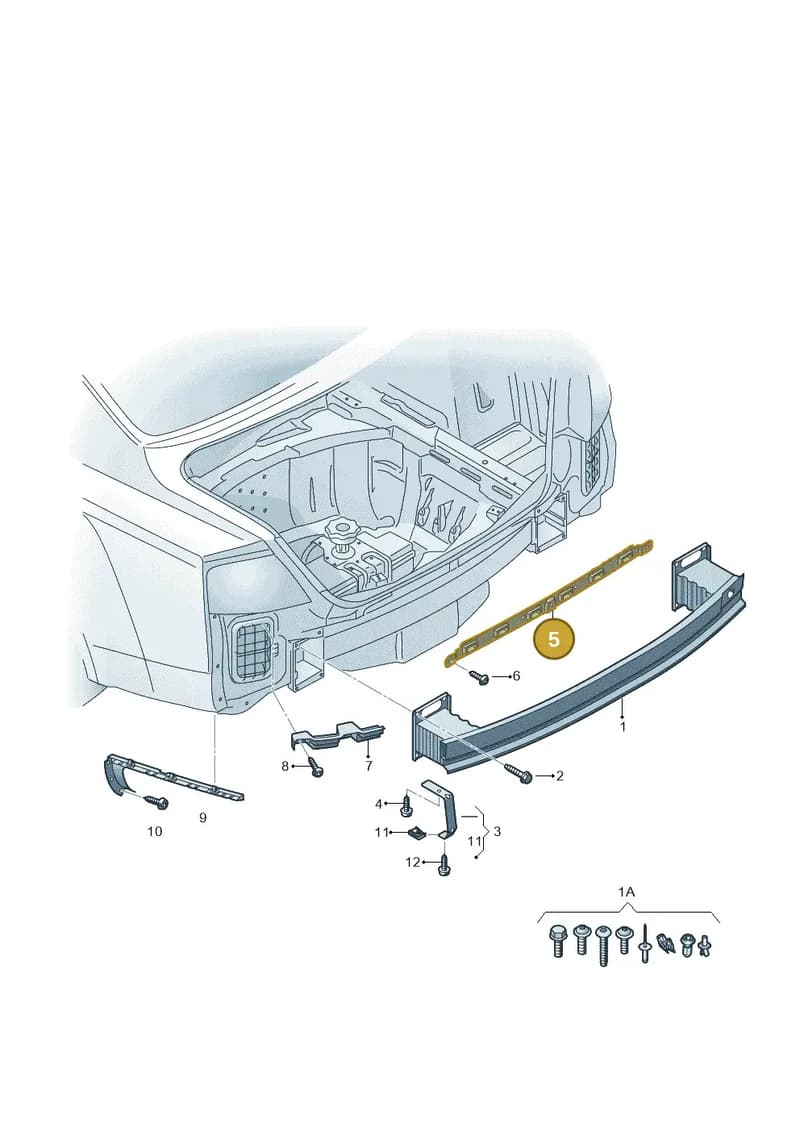 4H0807483A — Audi A8 (2013-2018) diagram 696807500, position 5