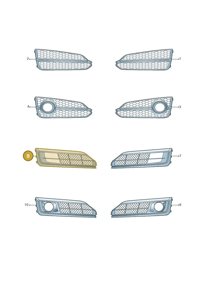 4H0807680ADT94 — Audi A8 (2013-2018) diagram 771807370, position 8