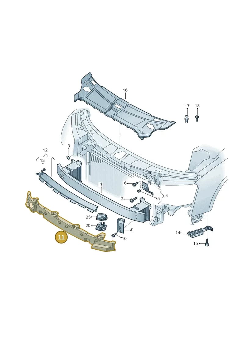 4H0807694F — Audi A8 (2013-2018) diagram 771807000, position 11