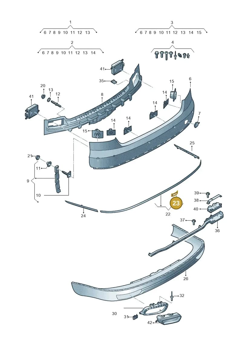 4H0807829 — Audi A8 (2013-2018) diagram 771807600, position 23