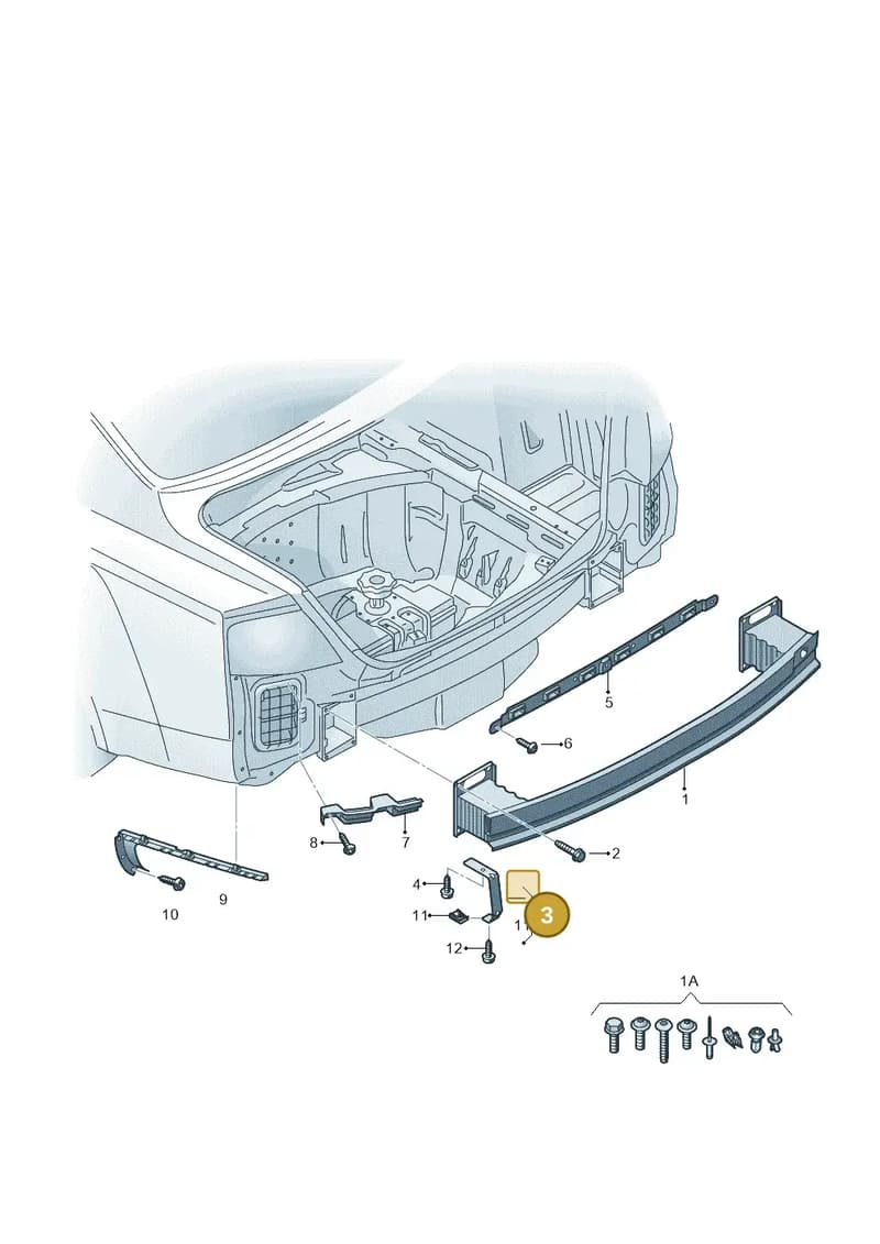 4H0807842A — Audi A8 (2013-2018) diagram 696807500, position 3