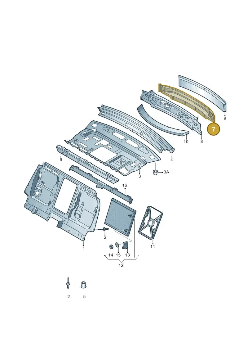 4H0813124B — Audi A8 (2013-2018) diagram 696813000, position 7