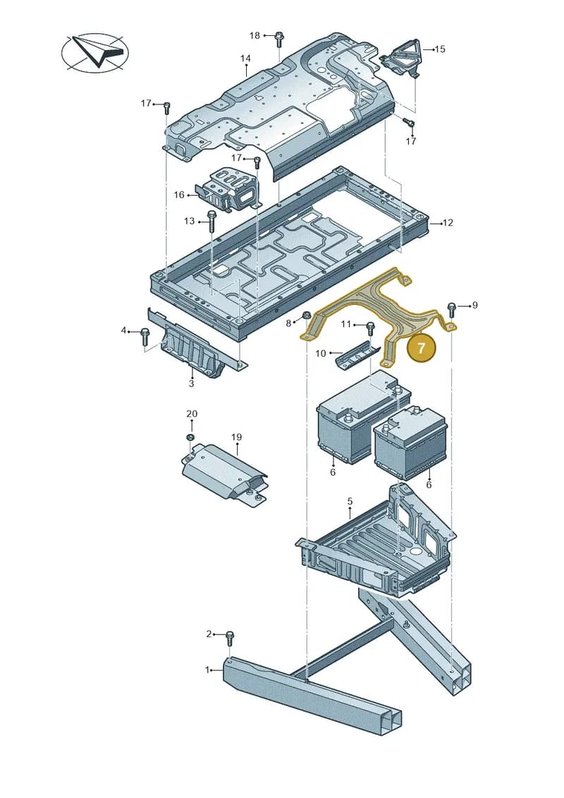 4H0813175A — Audi A8 (2013-2018) diagram 696803700, position 7