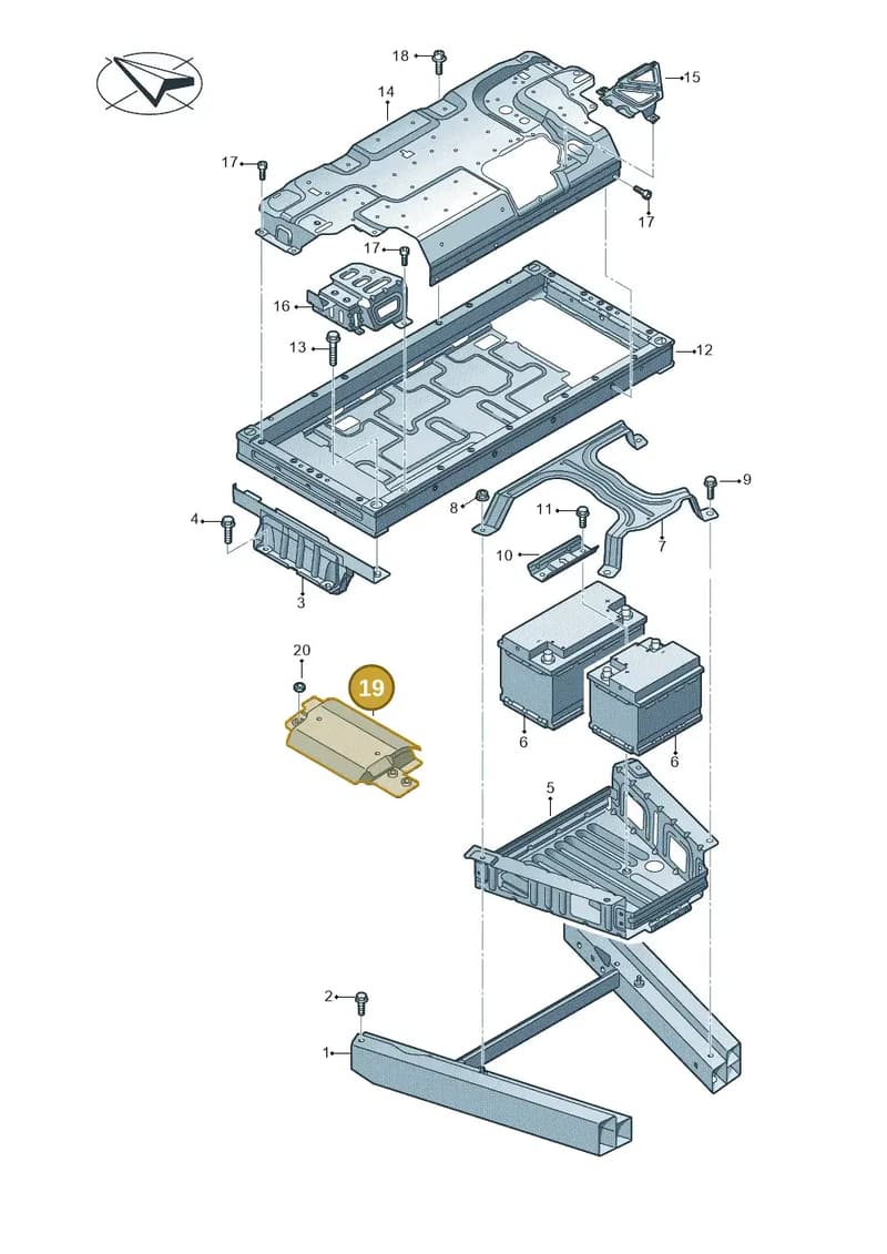 4H0813383 — Audi A8 (2013-2018) diagram 696803700, position 19