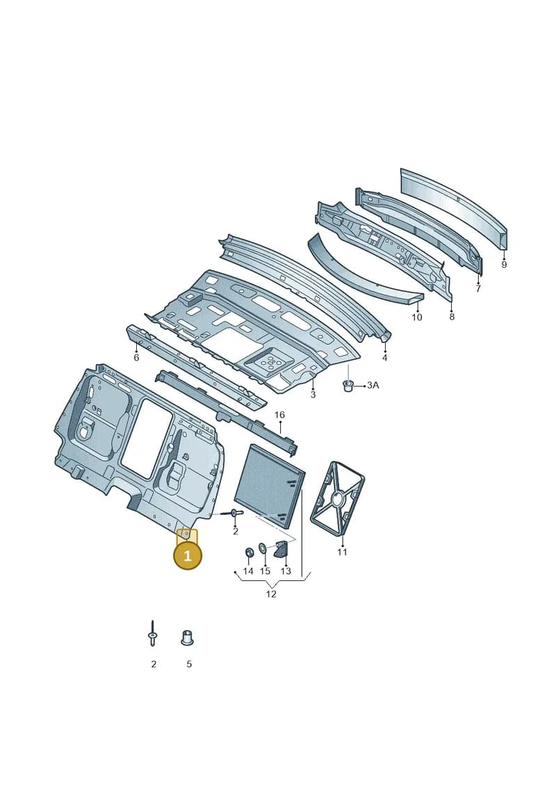4H0813501F — Audi A8 (2013-2018) diagram 696813000, position 1