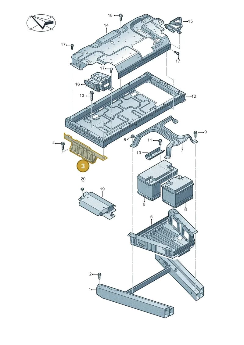 4H0813546B — Audi A8 (2013-2018) diagram 696803700, position 3