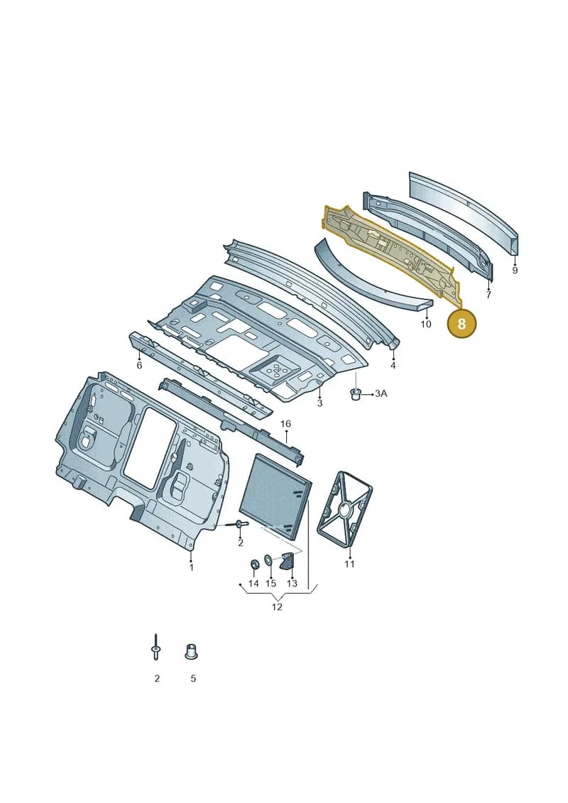 4H0814257B — Audi A8 (2013-2018) diagram 696813000, position 8