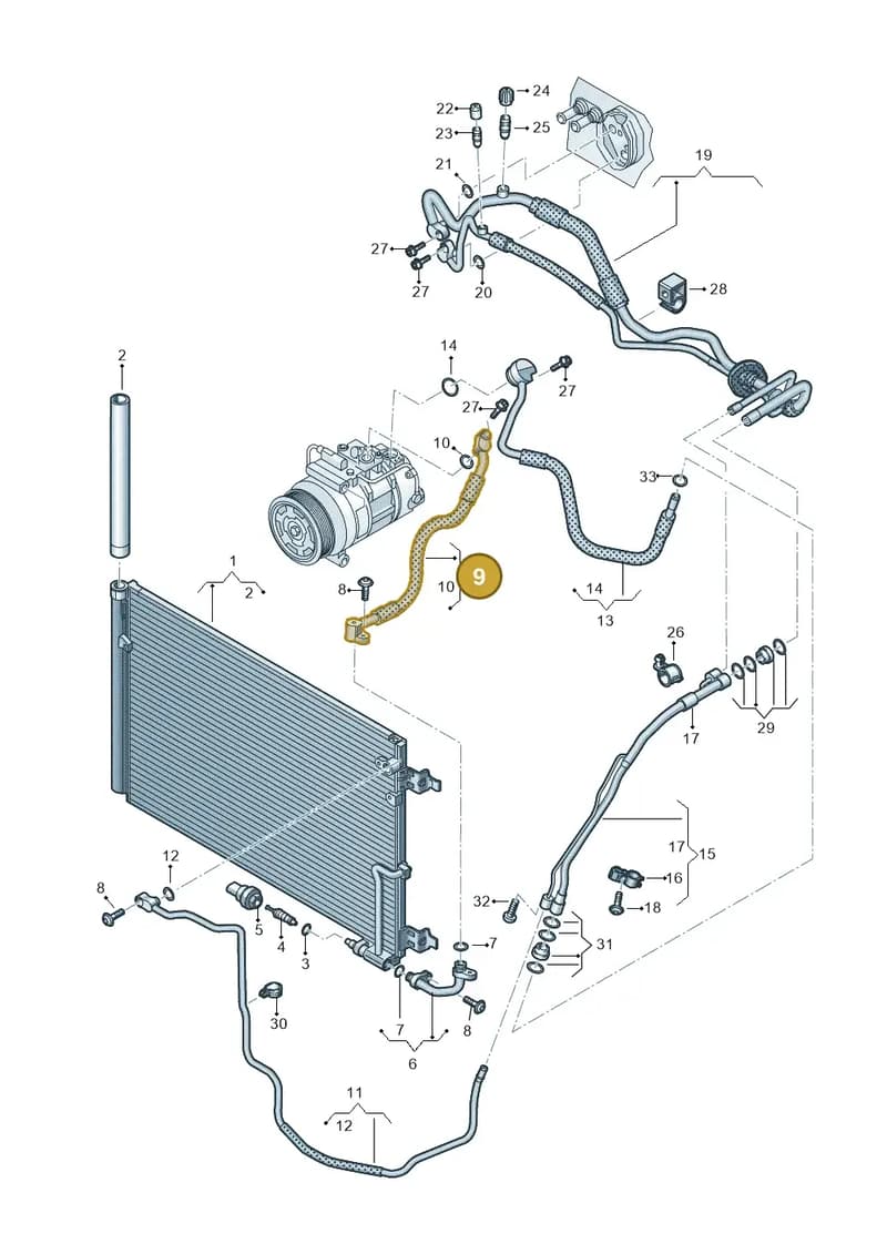 4H0816721E — Audi A8 (2013-2018) diagram 771260450, position 9