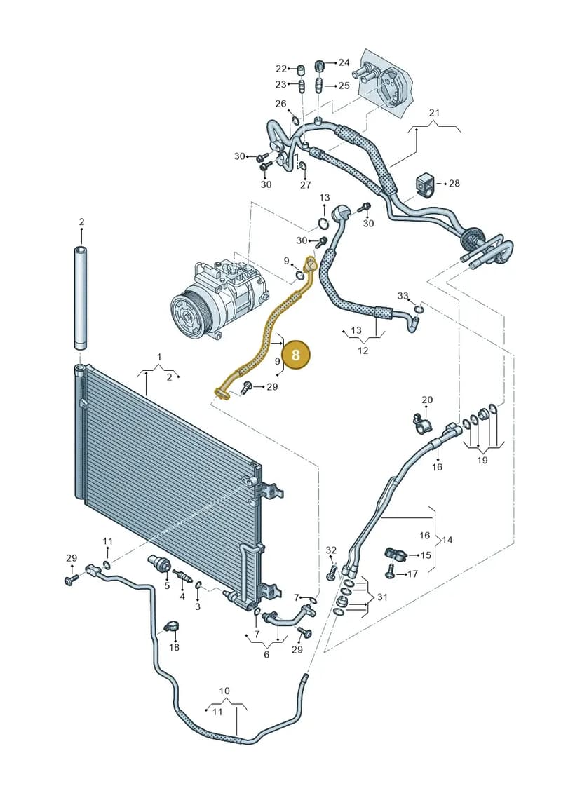 4H0816721F — Audi A8 (2013-2018) diagram 771260400, position 8