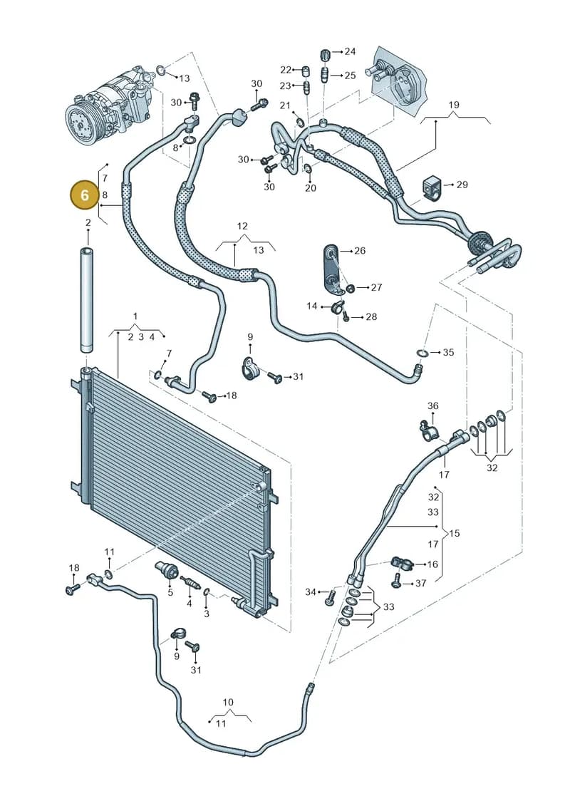 4H0816721G — Audi A8 (2013-2018) diagram 771260550, position 6