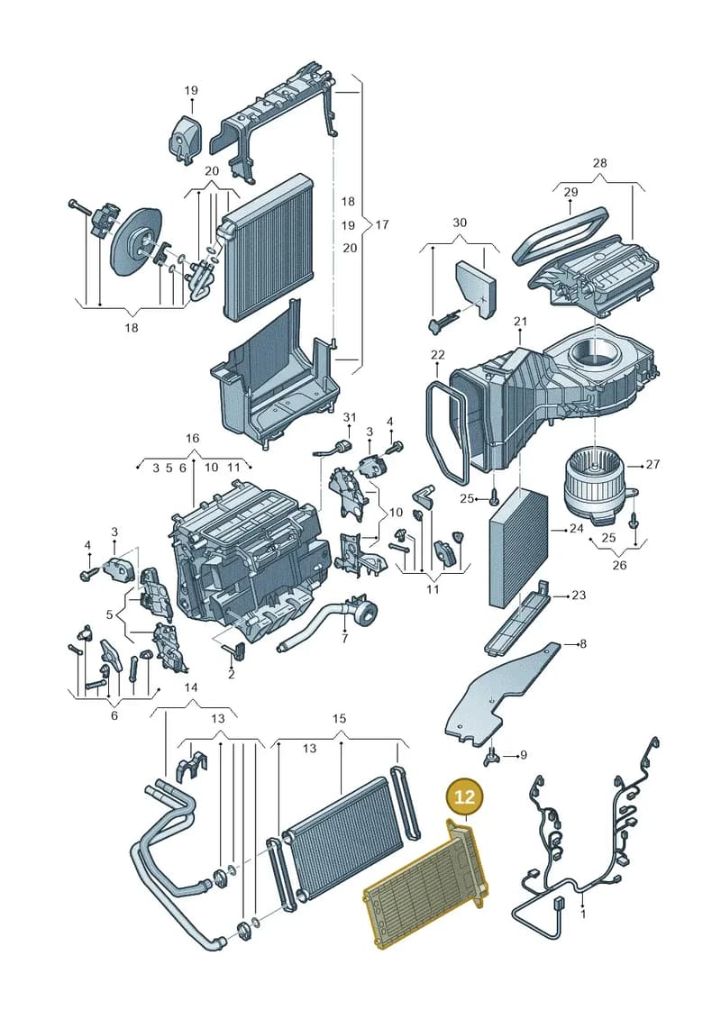 4H0819011 — Audi A8 (2013-2018) diagram 696820200, position 12