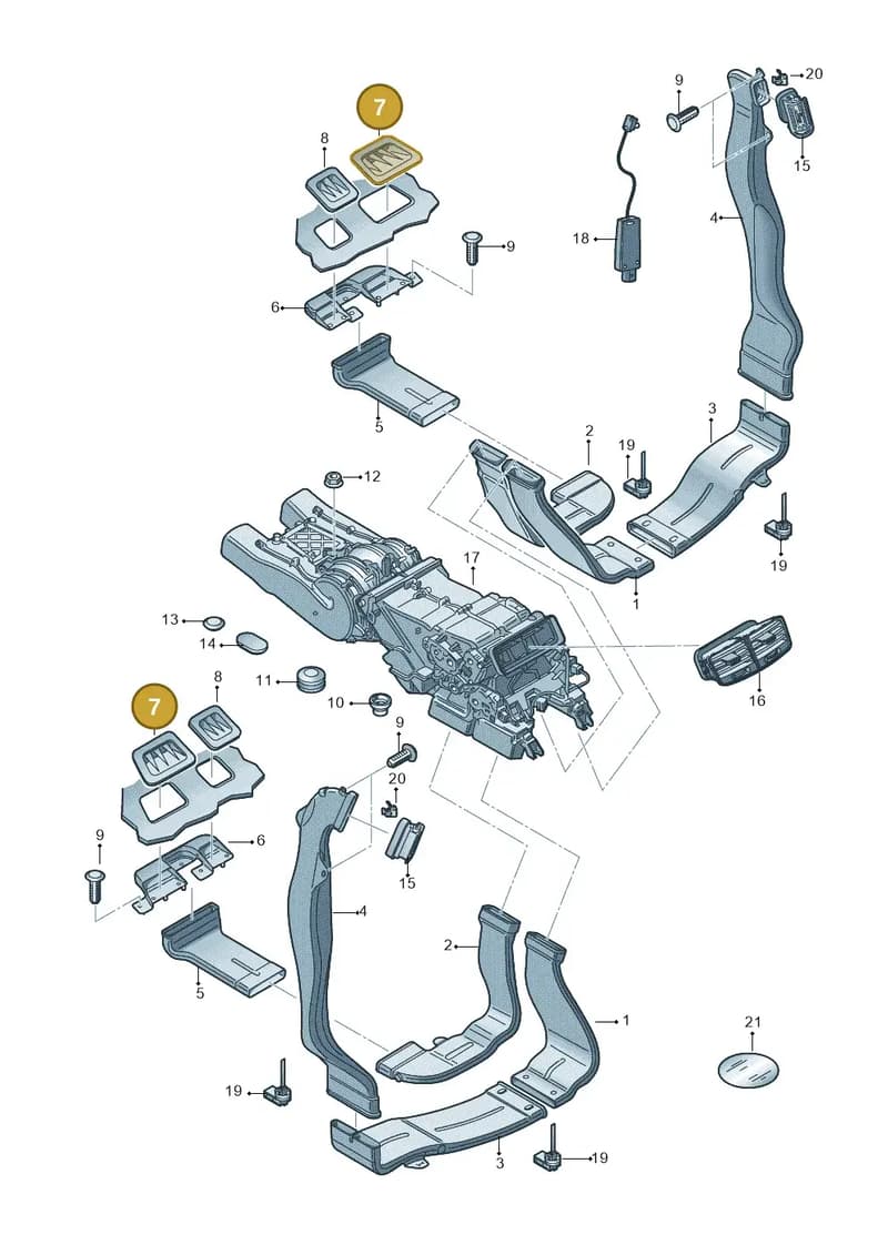 4H0819167DC1 — Audi A8 (2013-2018) diagram 696819300, position 7