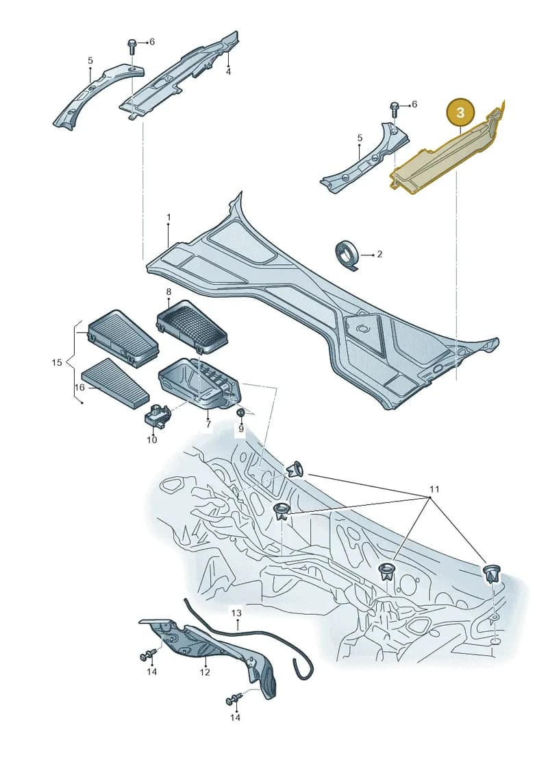 4H0819335E9B9 — Audi A8 (2013-2018) diagram 771819000, position 3