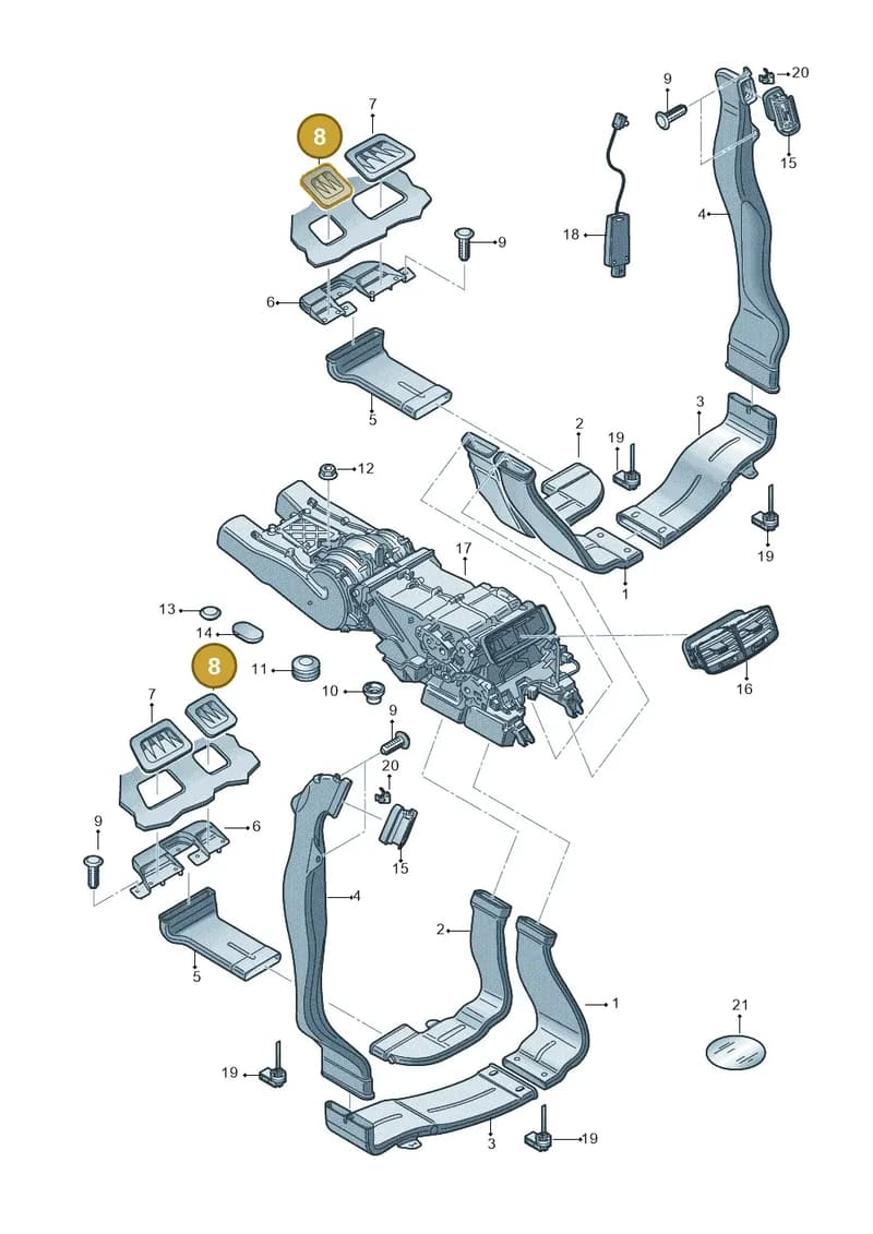 4H0819624DZ8 — Audi A8 (2013-2018) diagram 696819300, position 8