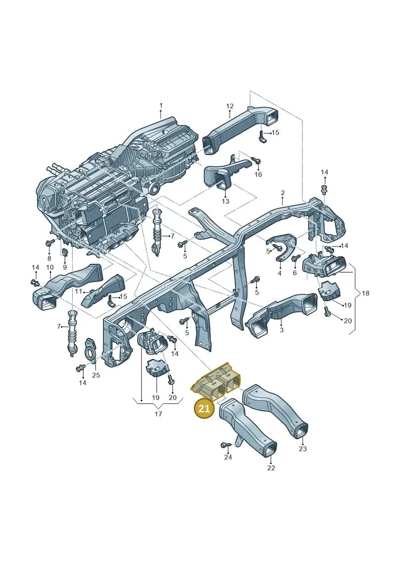4H0819693A — Audi A8 (2013-2018) diagram 696819200, position 21