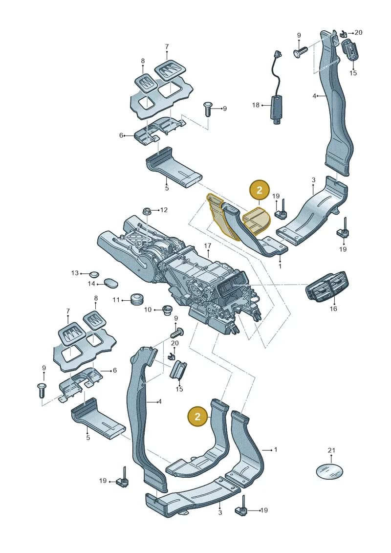 4H0819804C — Audi A8 (2013-2018) diagram 696819300, position 2