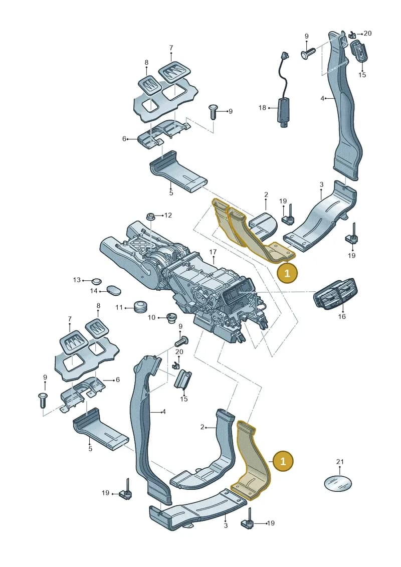 4H0819806C — Audi A8 (2013-2018) diagram 696819300, position 1