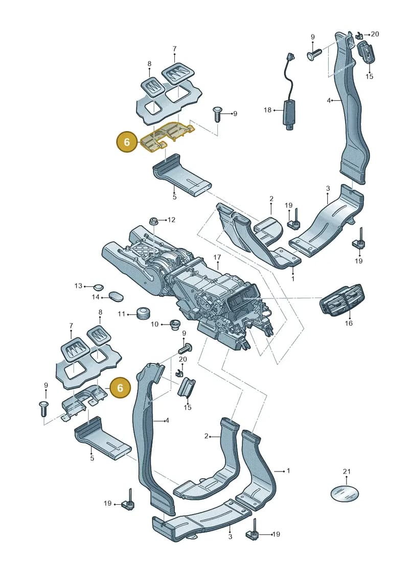4H0819821B — Audi A8 (2013-2018) diagram 696819300, position 6