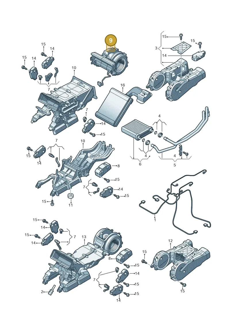 4H0820024A — Audi A8 (2013-2018) diagram 696820300, position 9