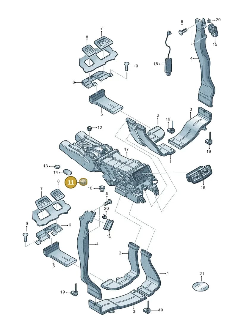 4H0820098 — Audi A8 (2013-2018) diagram 696819300, position 11
