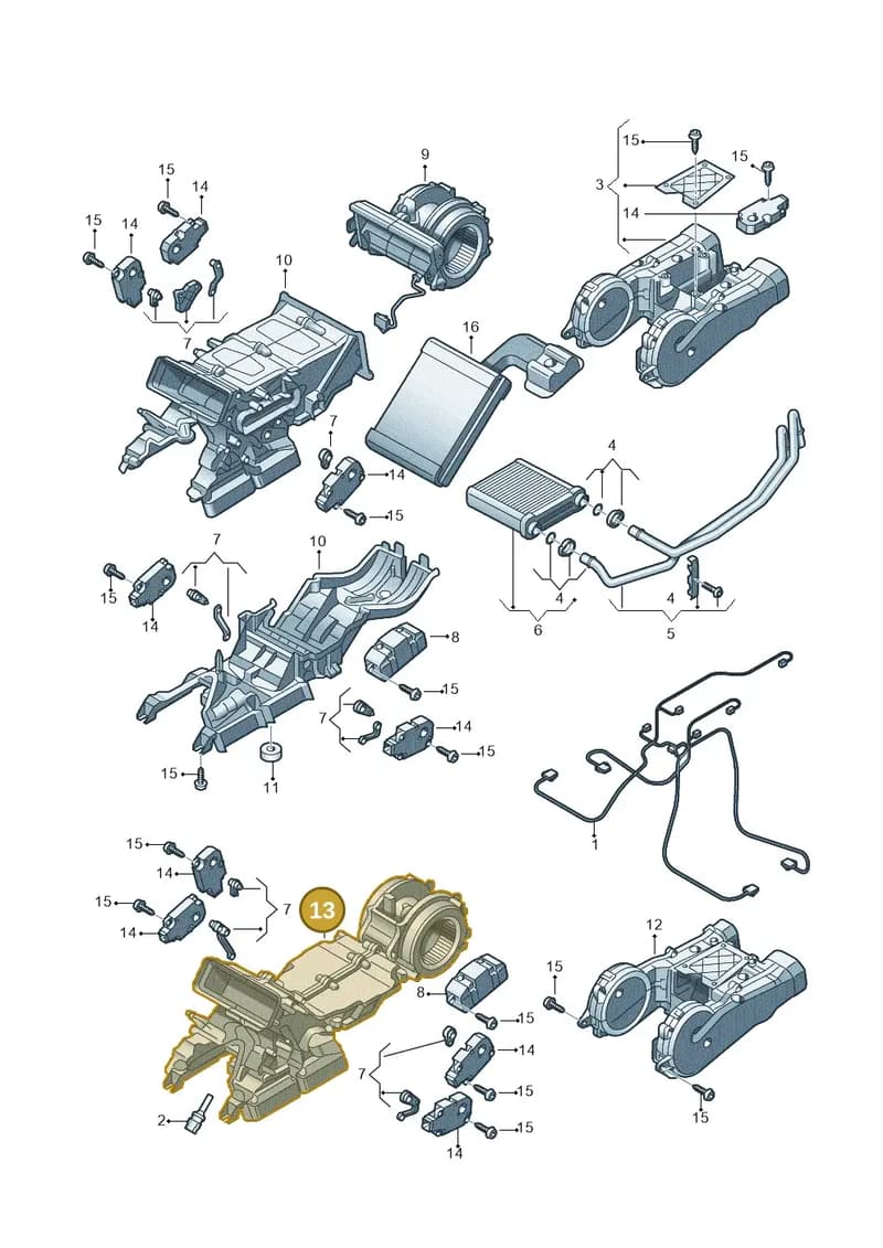 4H0820329D — Audi A8 (2013-2018) diagram 696820300, position 13