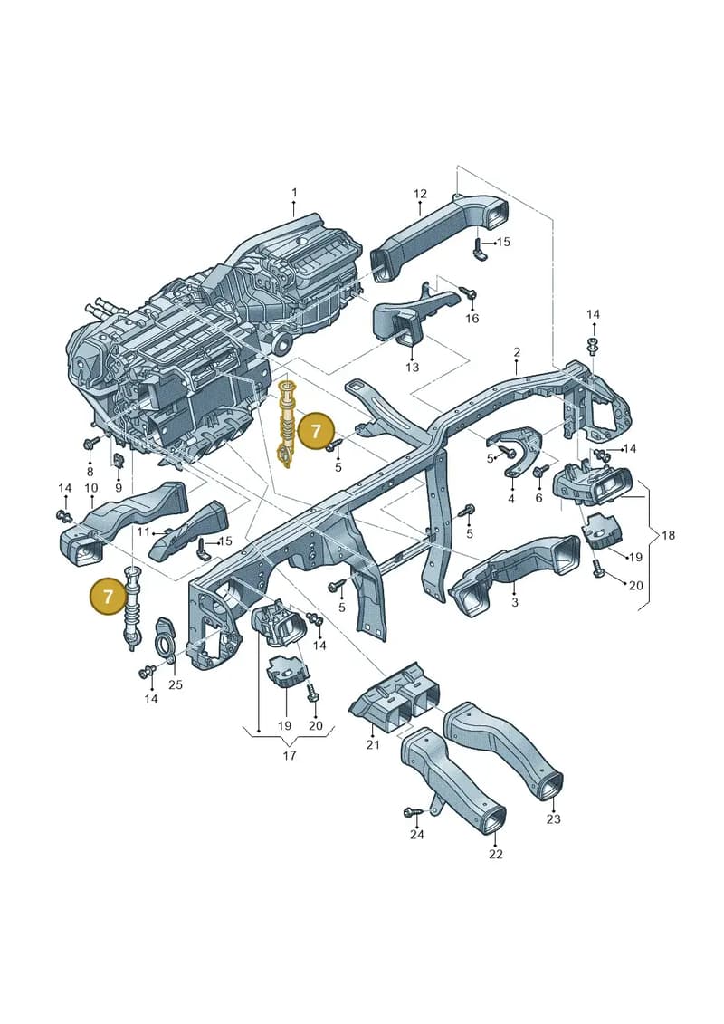 4H0820653 — Audi A8 (2013-2018) diagram 696819200, position 7