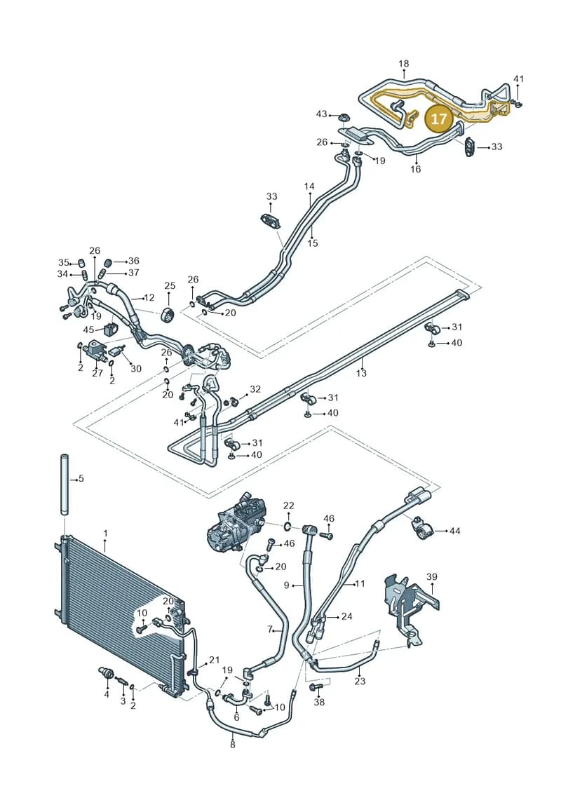 4H0820726A — Audi A8 (2013-2018) diagram 696260500, position 17