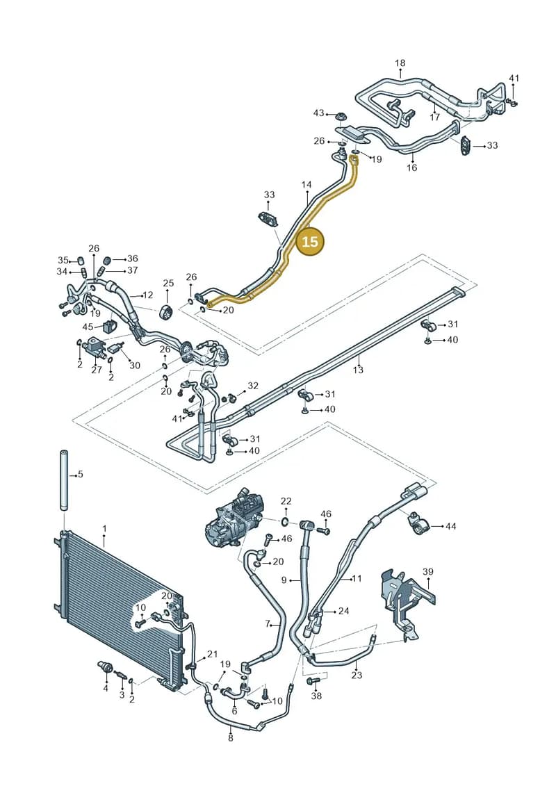 4H0820727C — Audi A8 (2013-2018) diagram 696260500, position 15