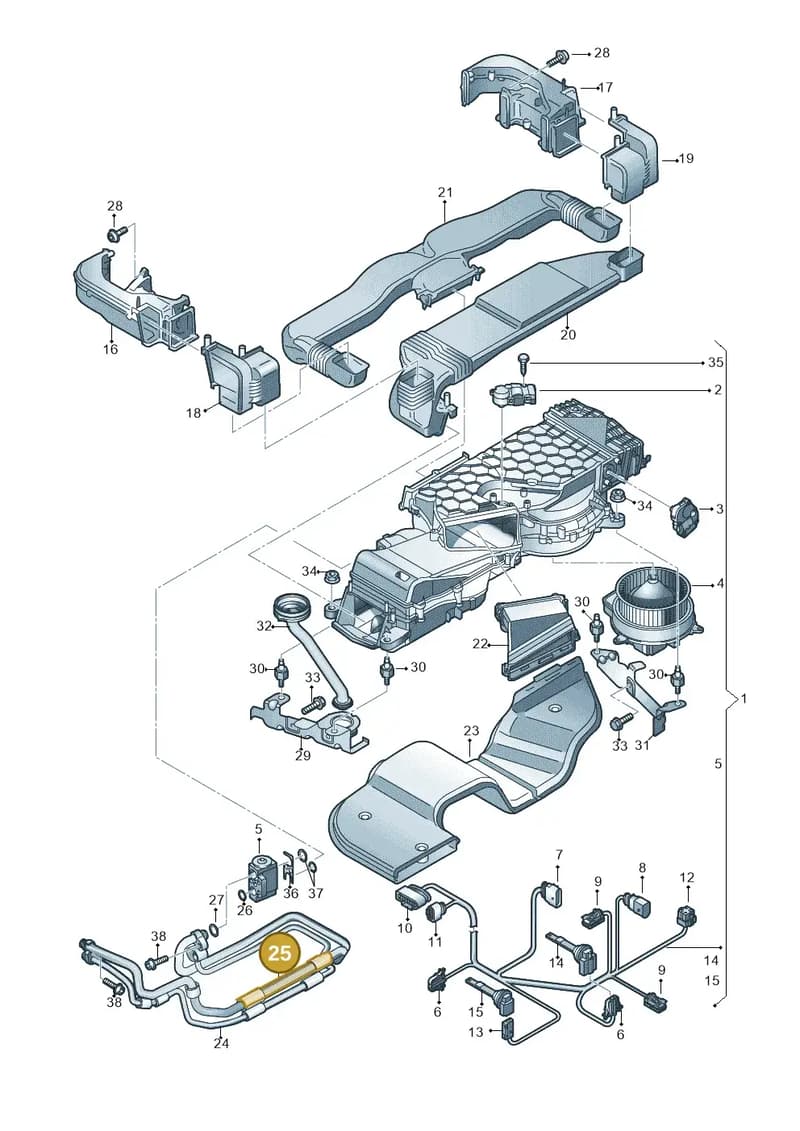 4H0820728A — Audi A8 (2013-2018) diagram 696820400, position 25