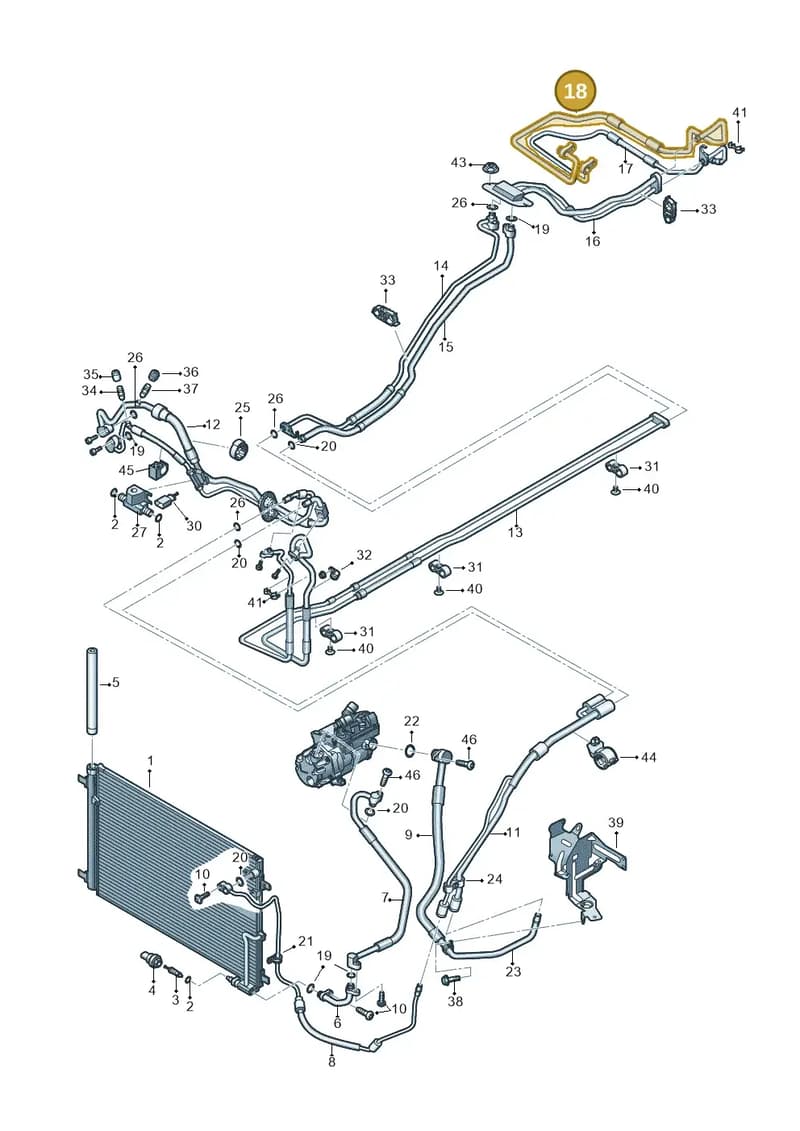 4H0820728A — Audi A8 (2013-2018) diagram 696260500, position 18